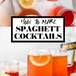 How to Make Spaghett Drink with graphic text overlay for Pinterest.